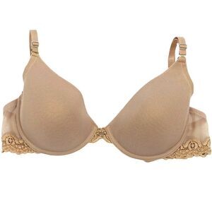 Natori beige lightly lined tee shirt bra size 32DD